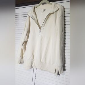 Victorias Secret Pink Beige 1/2 Zip Pullover Large